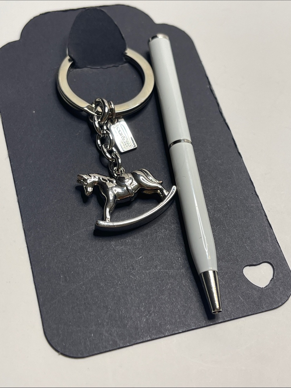 Coach Silver Rocking Horse Keychain and Coach Pen - Picture 5 of 5
